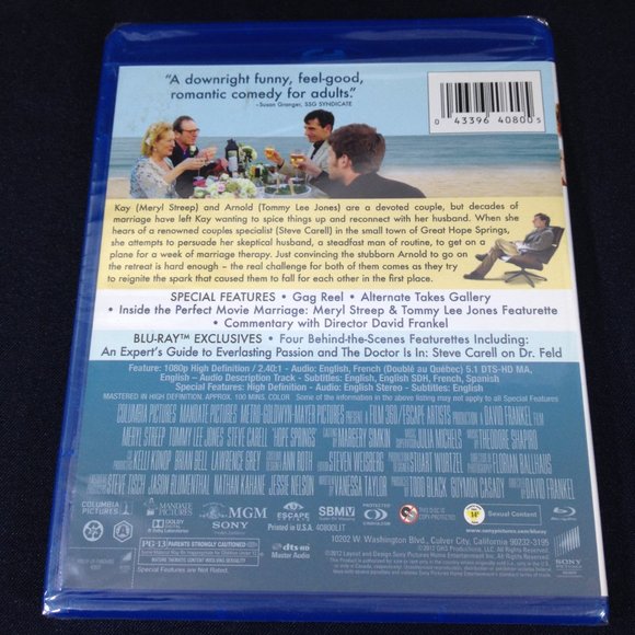 Hope Springs - 2012 - Meryl Streep - Ultra Violet Digi Copy - Blu ray DVD- New - Picture 2 of 3